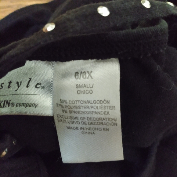 Freestyle by Danskin little girl's size 6/6x black dance gymnastics leotard - Picture 5 of 7